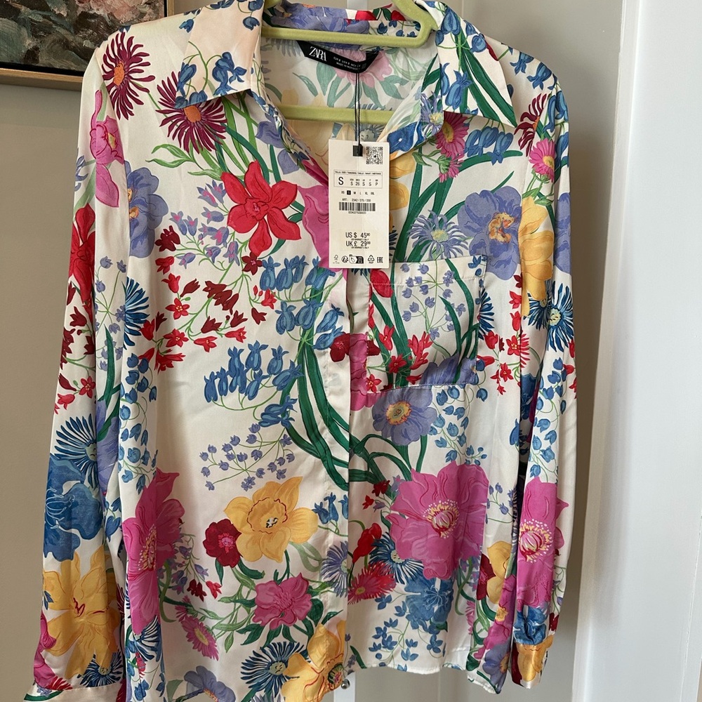 Zara Multicolor Floral Women's Blouse
